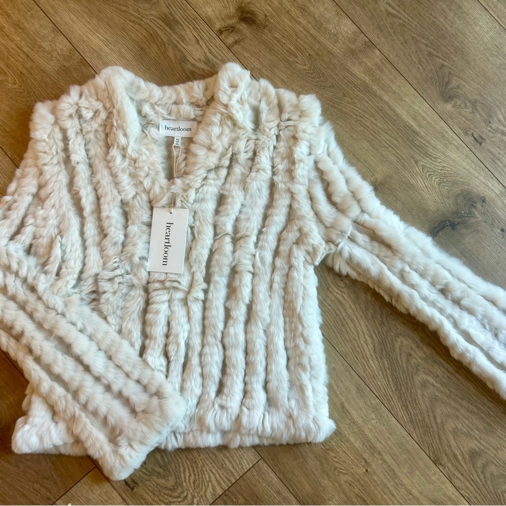 Heartloom Cream Faux Fur Jacket
